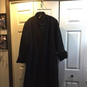 Long Wool 18W Black Dress Coat